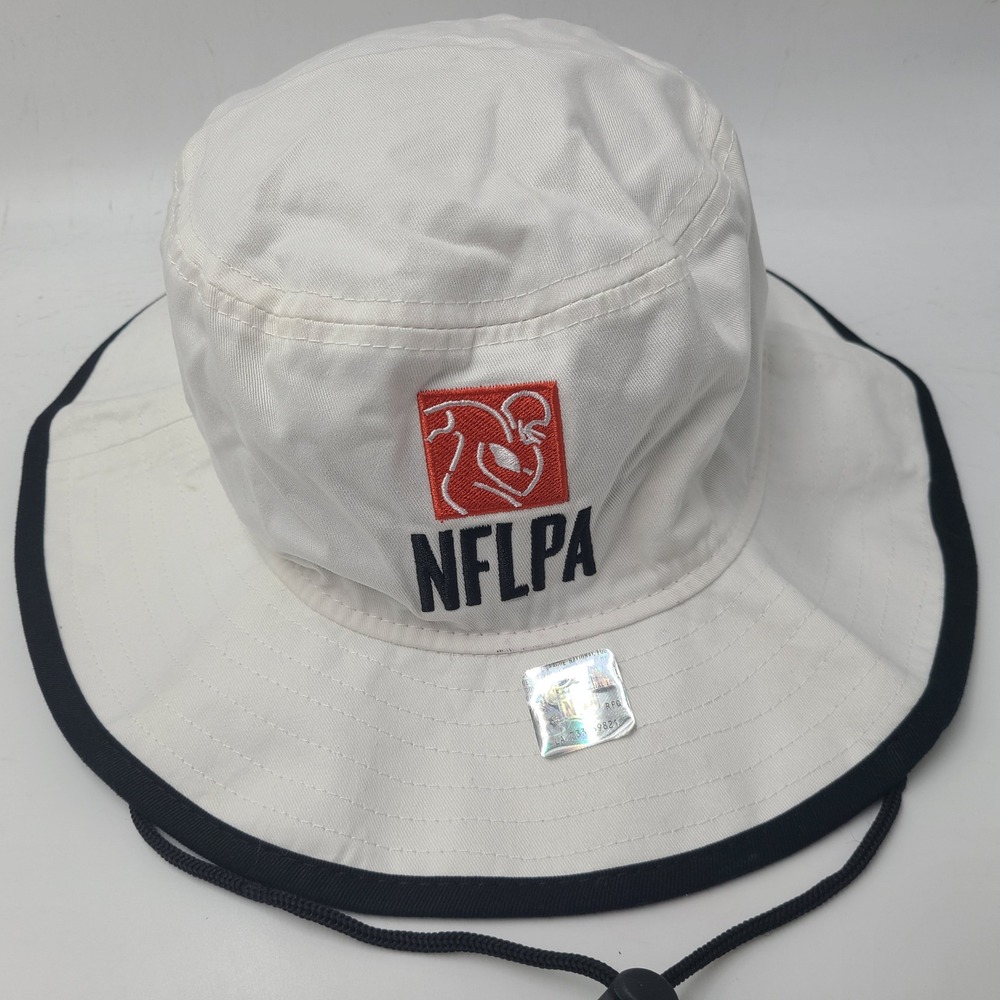 NFLPA Bucket Hat (Seems L-XL) White Black NFL Players Association Boonie Men